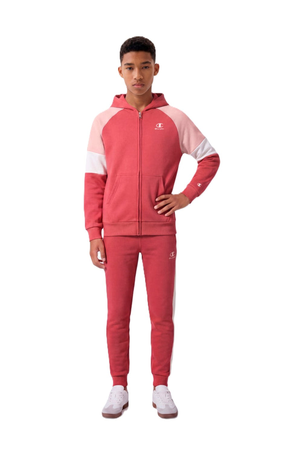 Champion Felpa Junior Unisex Full Zip con Cappuccio - 307716