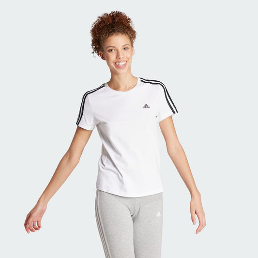 Adidas T-Shirt Donna-  LOUNGEWEAR ESSENTIALS SLIM 3-STRIPES - GL0783