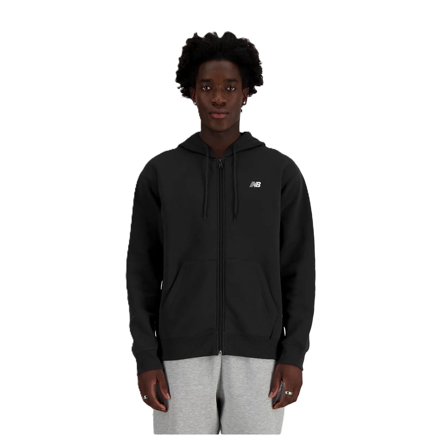 New Balance Logo French Terry Felpa Full Zip - MJ41501BK