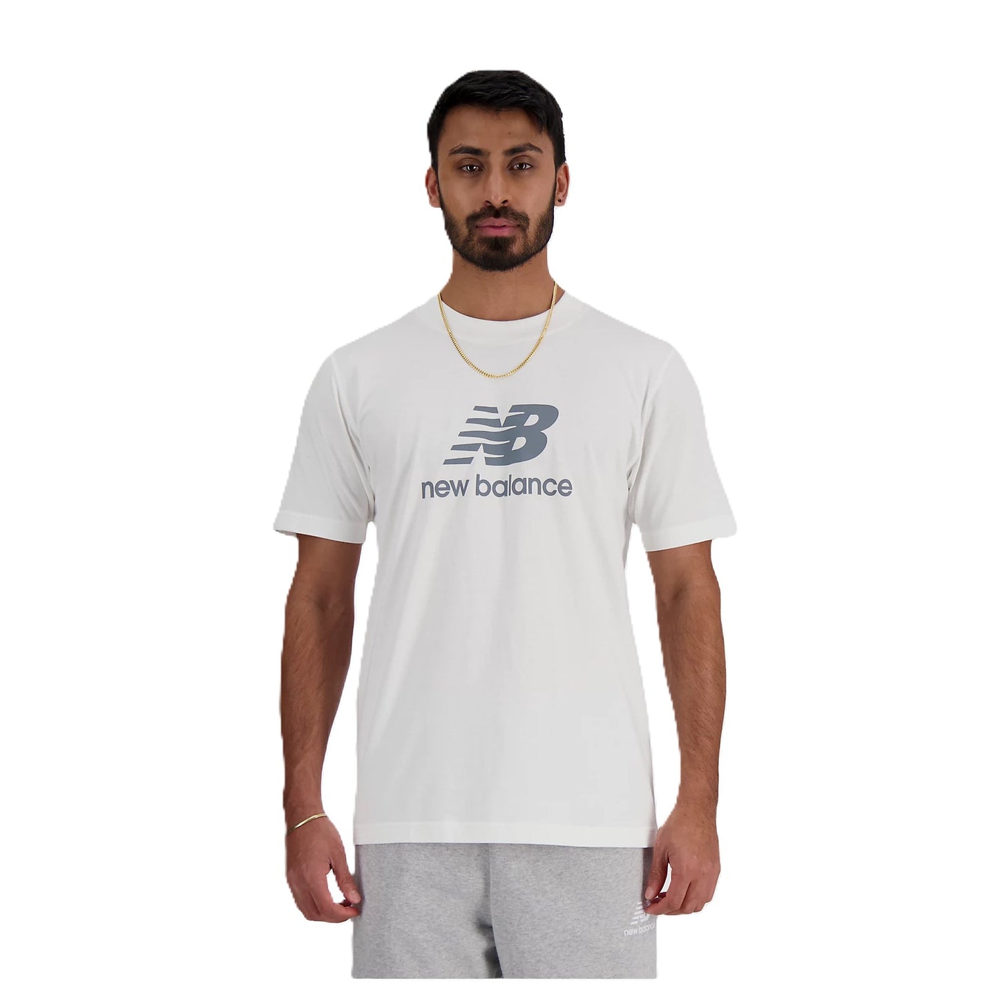 New Balance Stacked Logo T-Shirt Uomo - MT41502