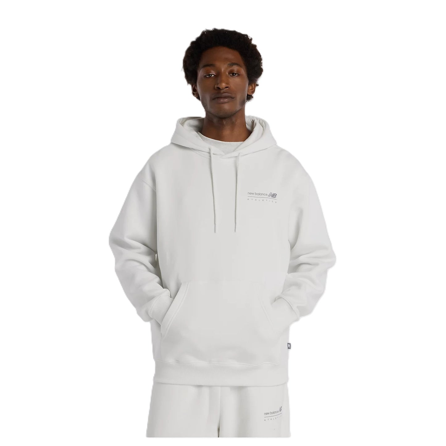 New Balance Felpa Uomo - Linear Graphic Fleece Hoodie - MT53528