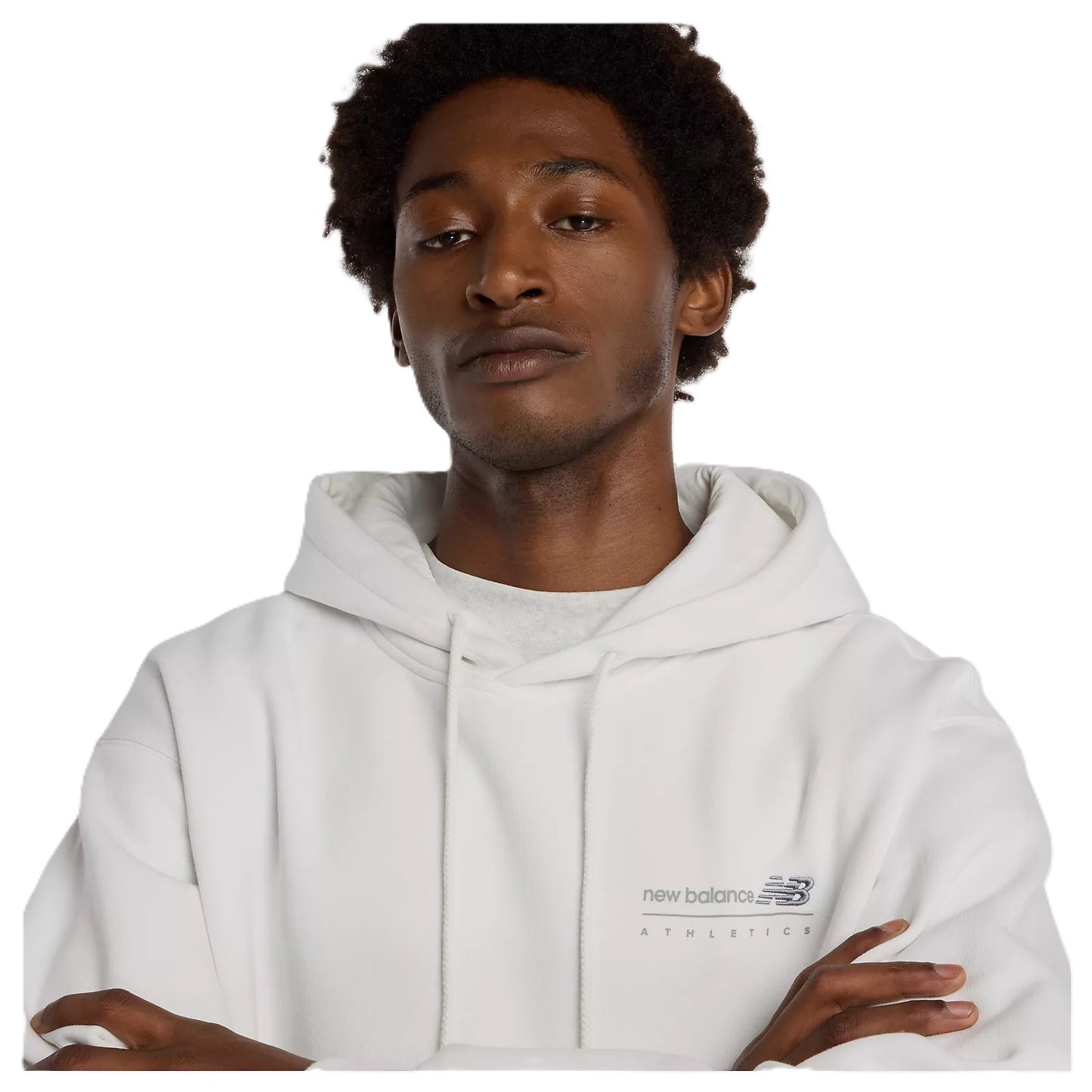 New Balance Felpa Uomo - Linear Graphic Fleece Hoodie - MT53528