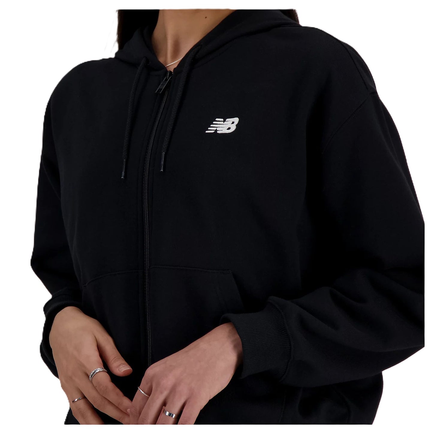 New Balance French Terry Full Zip Hoodie Donna - WJ41501