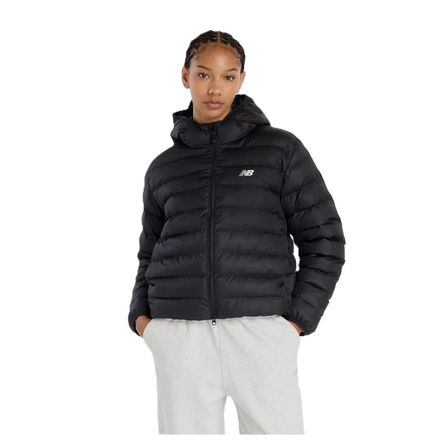 New Balance Essentials Hooded Puffer Jacket Donna - WO53500