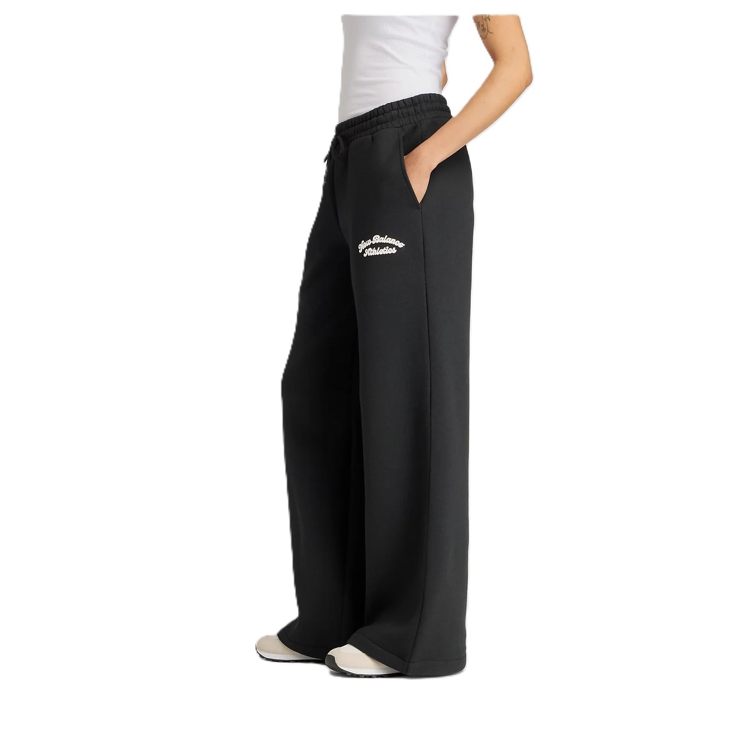 New Balance Pantaloni Donna Linear Heritage Fleece Wide Leg Pant - WP53902