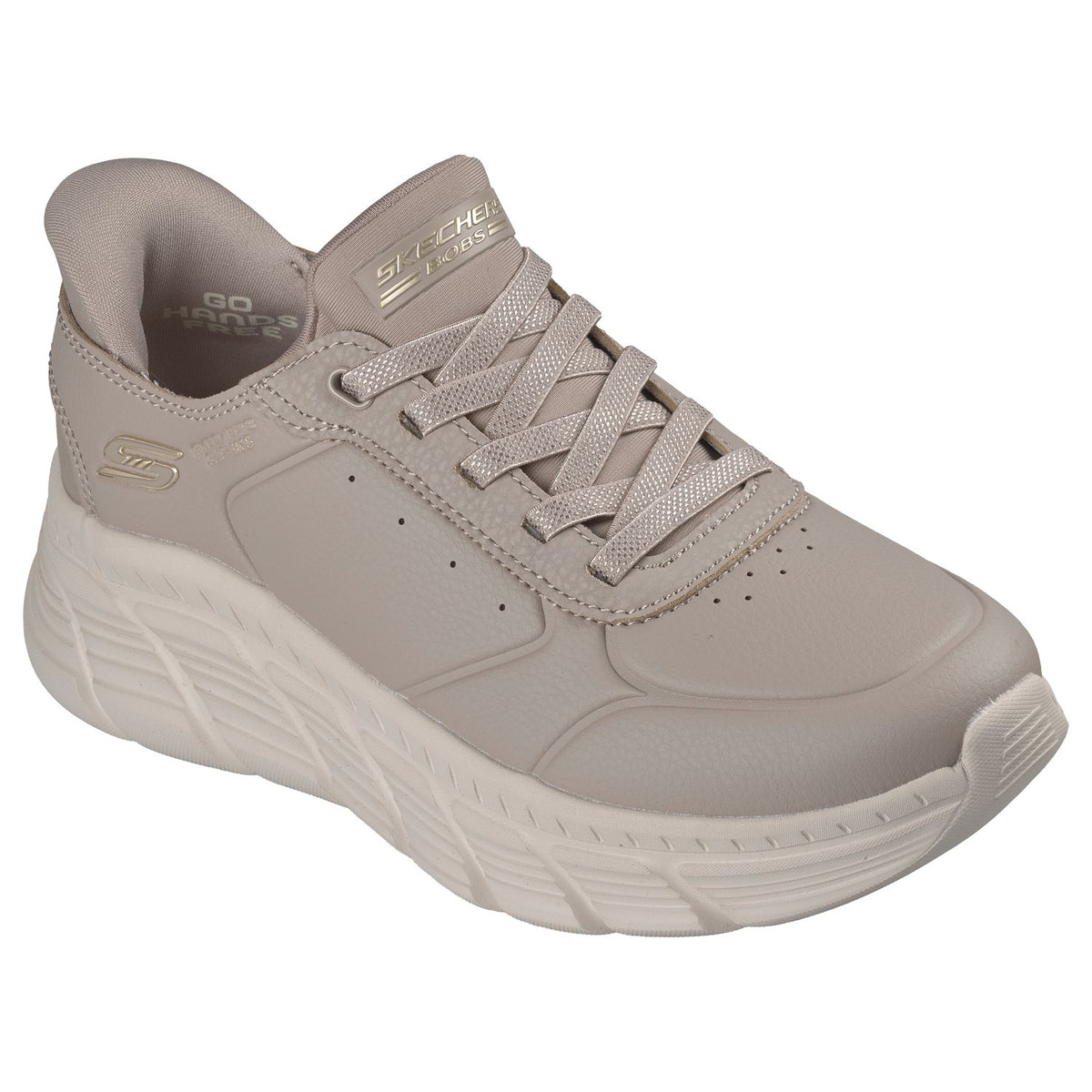 Skechers Sneakers Donna Slip-ins: BOBS Sport B Flex HI - Workday - 117394 - TPE - Taupe - vista laterale