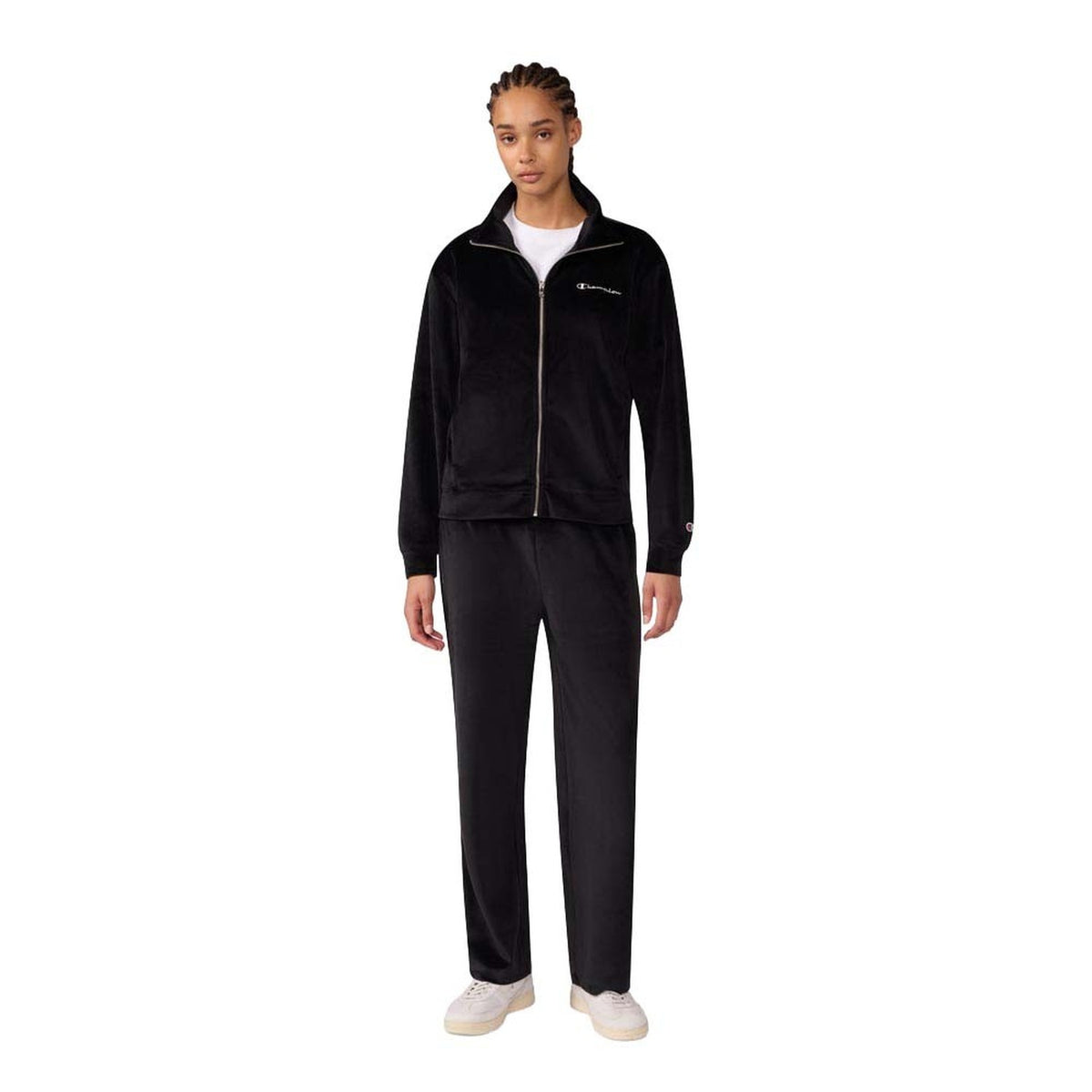 Champion Tuta Donna Full Zip Ciniglia - 118945 - Nero - vista 1