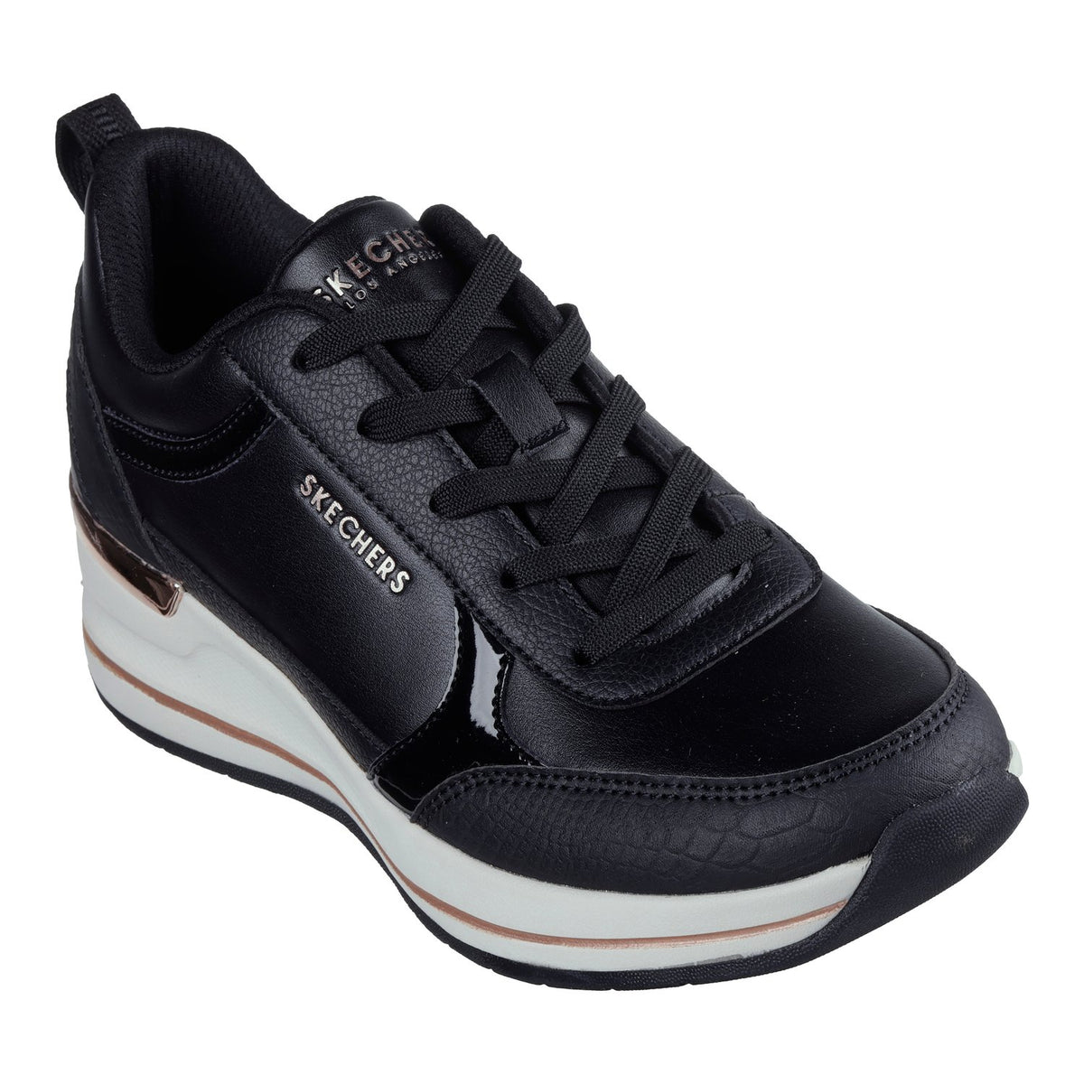 Skechers Sneakers Donna - Billion 2 - Fine Shine - 177345 - BLK - Black - vista laterale