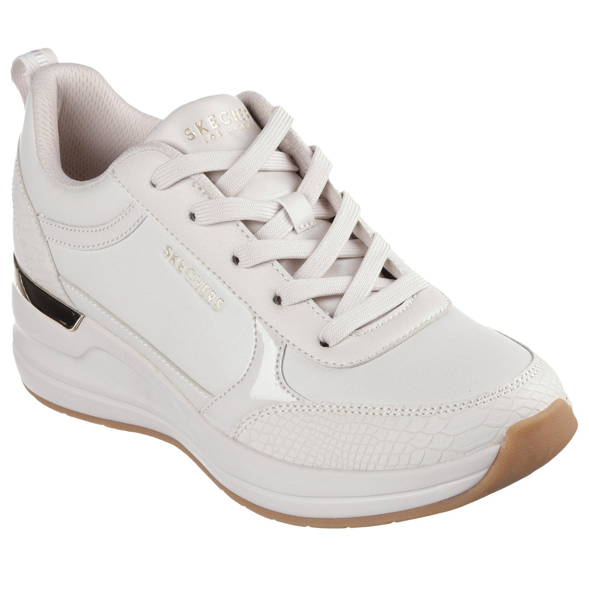 Skechers Sneakers Donna - Billion 2 - Fine Shine - 177345 - OFWT - Off White - vista laterale
