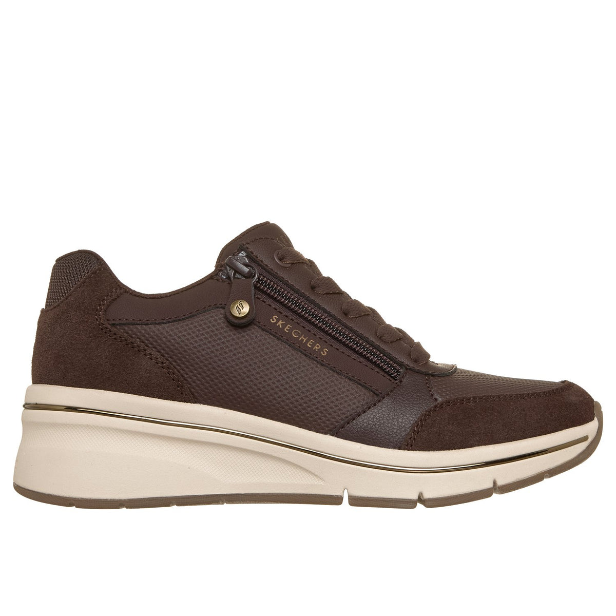 Skechers Sneakers Donna - Billion Flex - Luxe Up - 190370 - CHOC - Chocolate / Black - vista principale