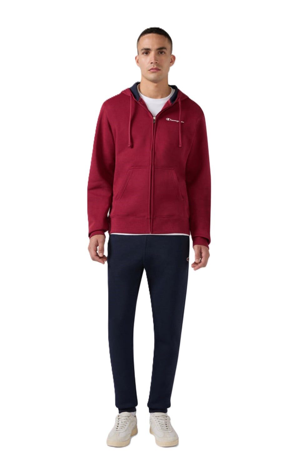 Champion Tuta Full Zip con Cappuccio da Uomo con interno felpato - 221658