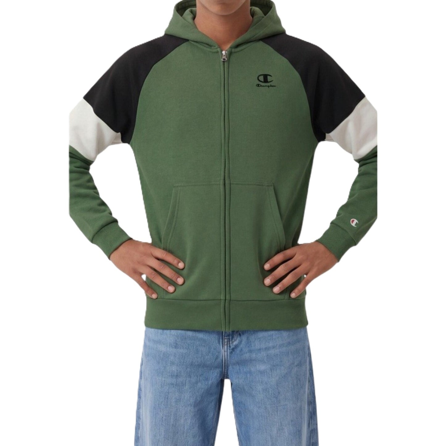 Champion Felpa Junior Unisex Full Zip con Cappuccio - 307716
