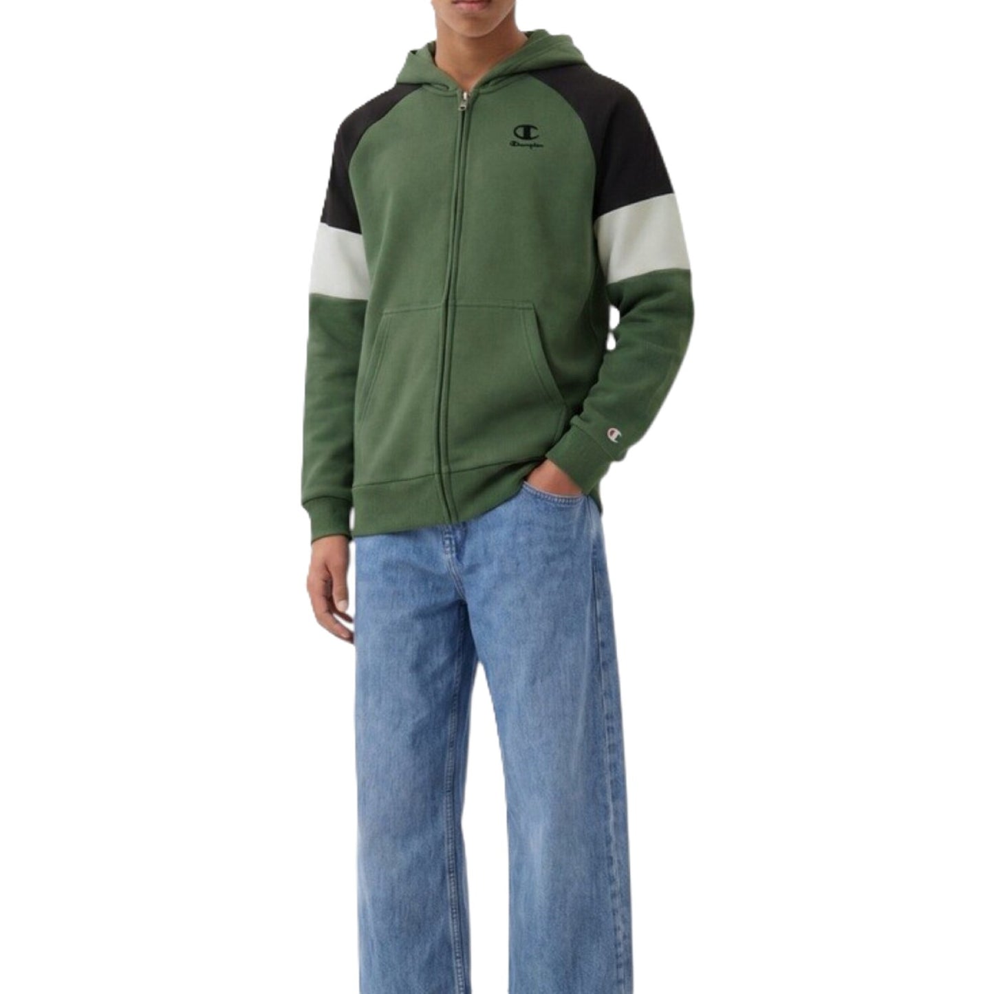Champion Felpa Junior Unisex Full Zip con Cappuccio - 307716