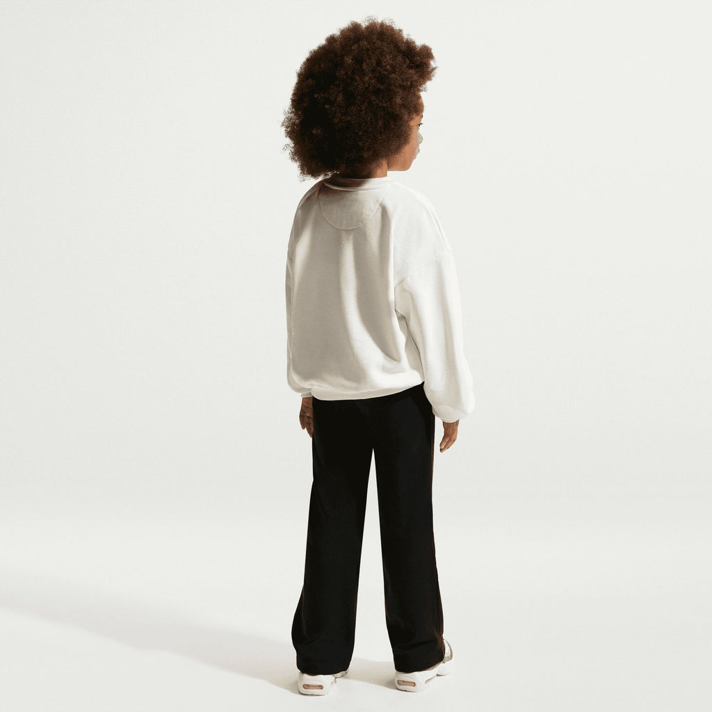Nike Tuta Bambina Retro French Terry Wide Leg - 36P178 - Black / Sail - vista 2