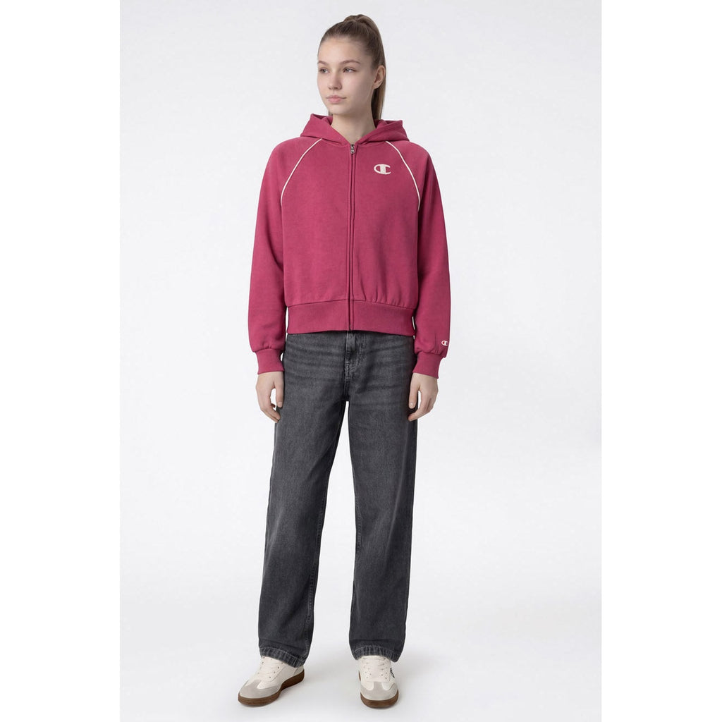 Champion Felpa Bambina Full Zip Hoodie - 405443 - Rosa lampone - vista 2