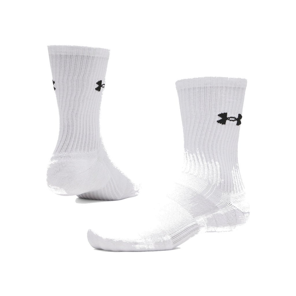 Under Armour Calze Unisex Performance Cotton Crew 3 Paia - 6009685 - 100 - vista 1