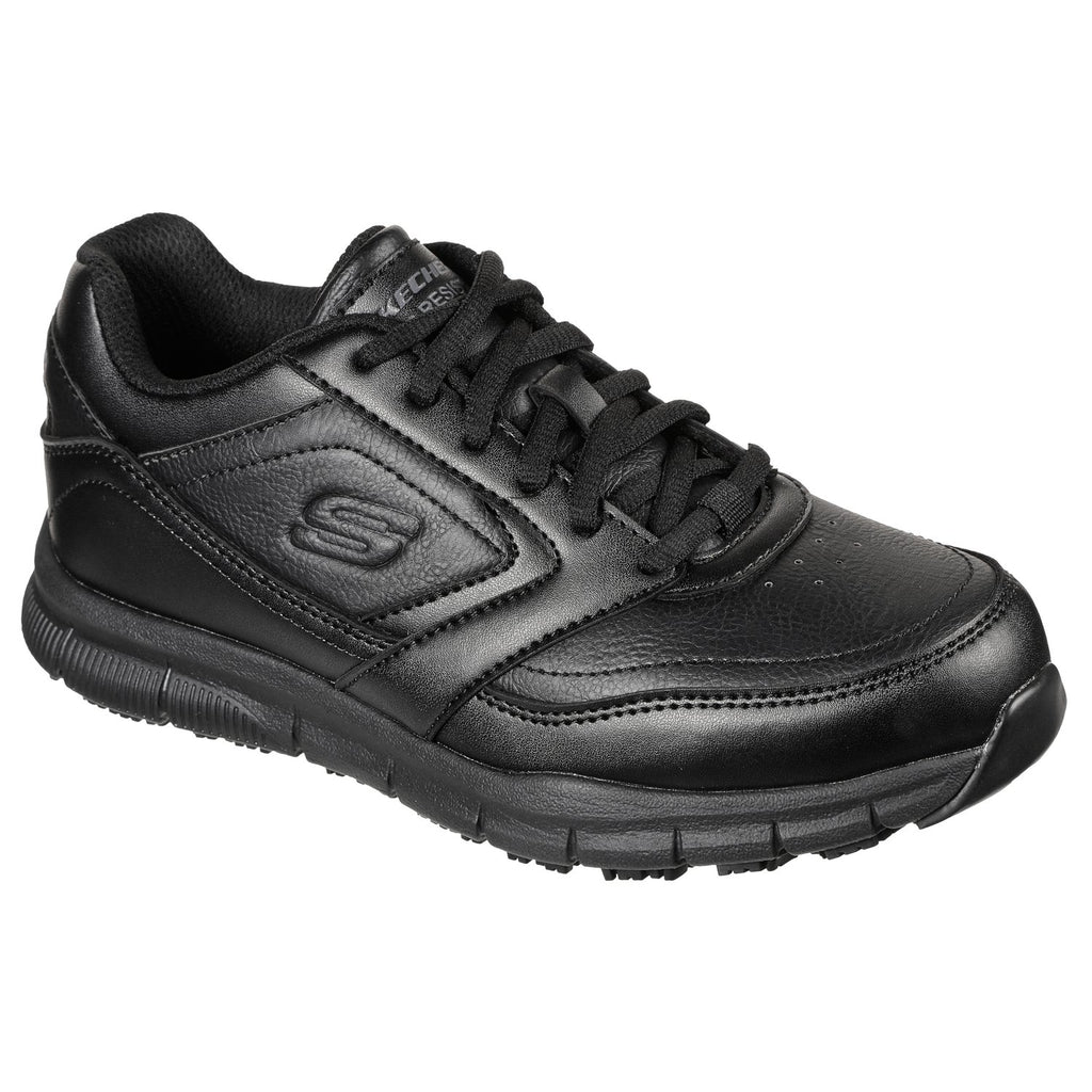 Skechers Scarpe Donna Work Relaxed Fit: Nampa - Wyola SR - 77235EC - BLK - Black - vista laterale