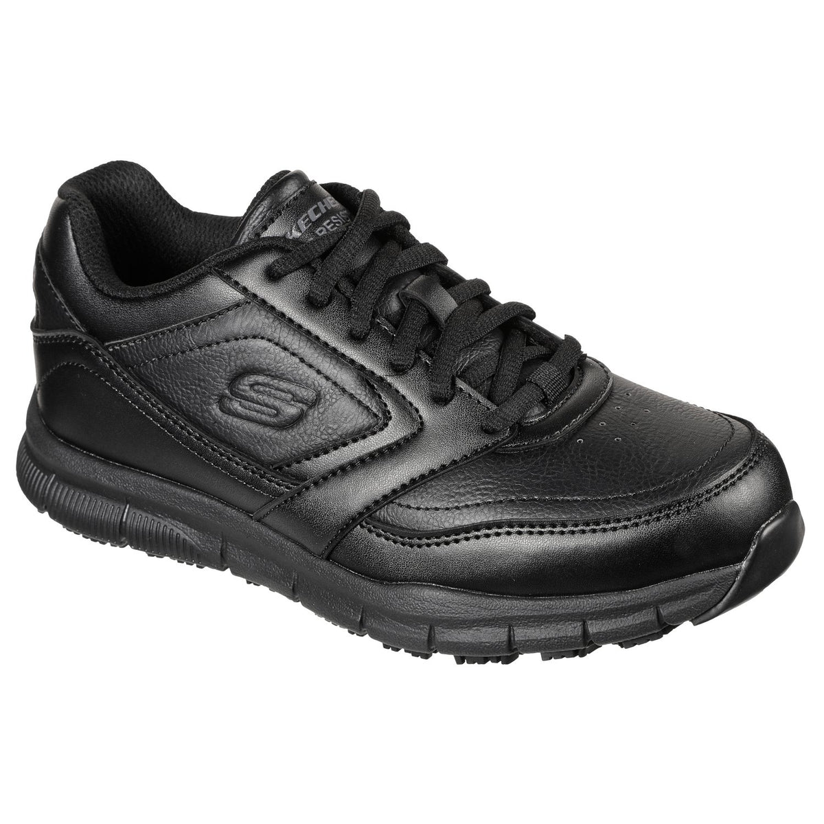 Skechers Scarpe Donna Work Relaxed Fit: Nampa - Wyola SR - 77235EC - BLK - Black - vista laterale
