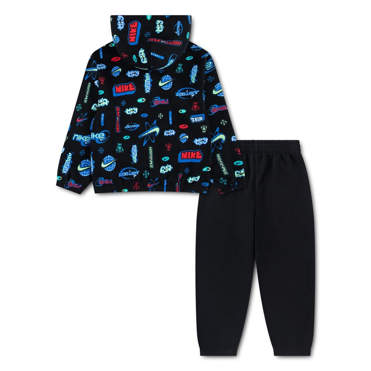 Nike Tuta Bambino Sportswear Brand A AOP Fleece - 86P203 - Black - vista 2