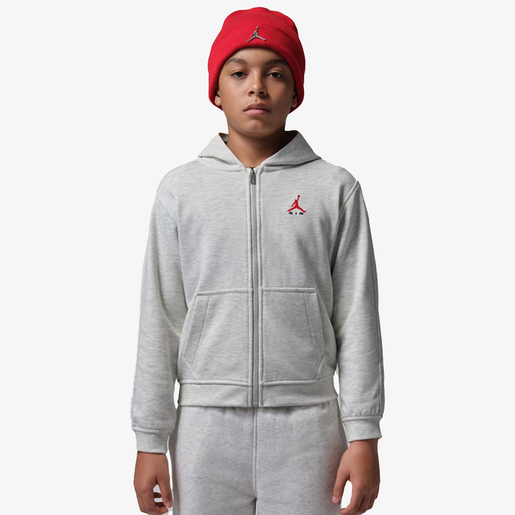 Nike Jordan Felpa con Zip e Cappuccio Junior Brooklyn Full Zip - 95G314 - Neutral Grey Heather - vista 1