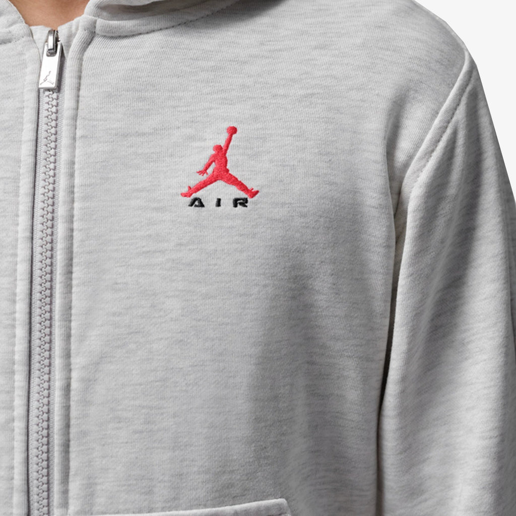 Nike Jordan Felpa con Zip e Cappuccio Junior Brooklyn Full Zip - 95G314 - Neutral Grey Heather - vista 3
