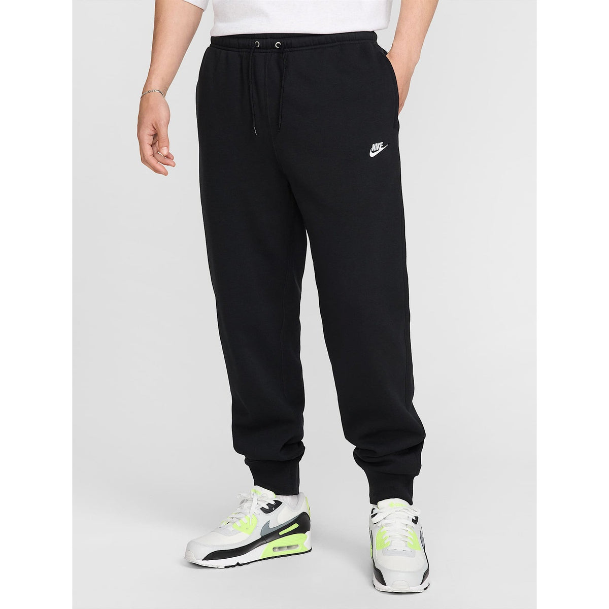Nike Pantaloni Uomo Club Fleece Jogger - FN3787 - Black / Black / White - vista 1