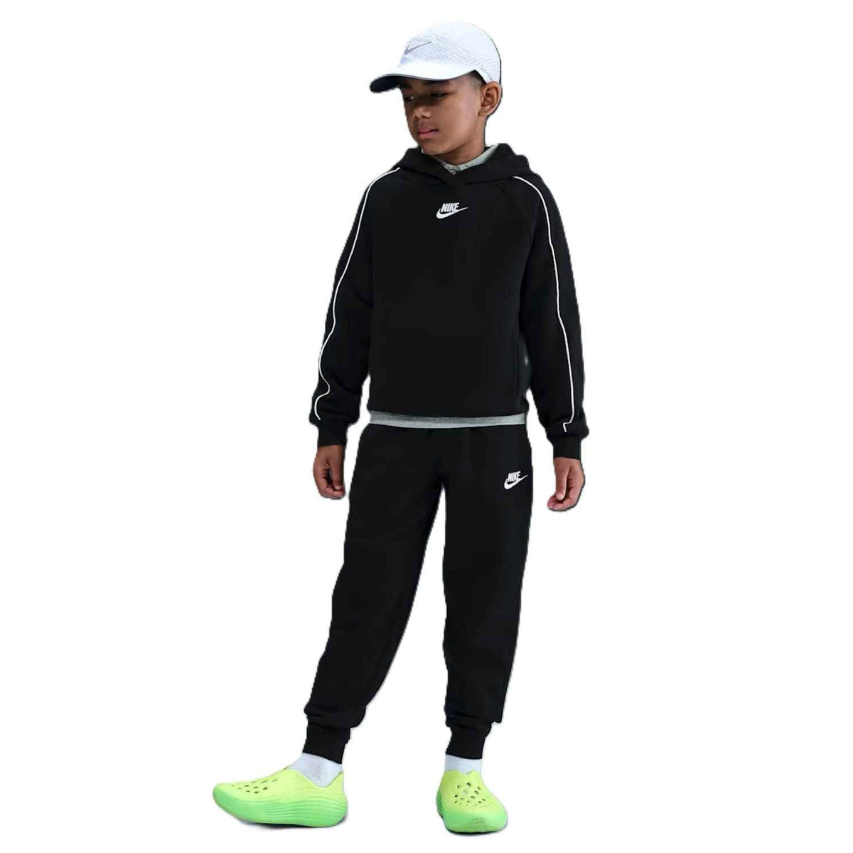 Nike Tuta Ragazzo Sportswear Club Fleece - HQ9318 - Black / White - vista 3