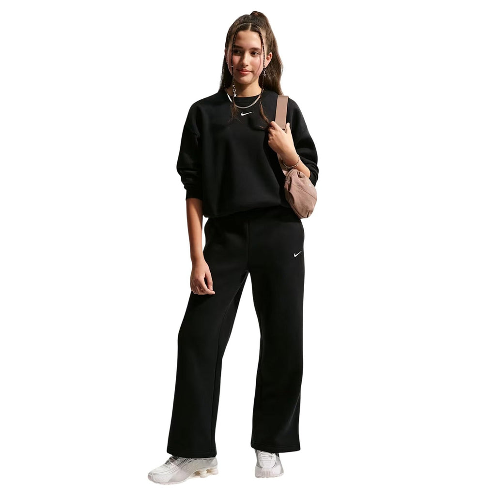 Nike Pantaloni Ragazza Sportswear Studio Fleece Open Hem - IM4973 - Black / White - vista 1