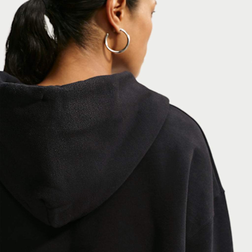 Nike Felpa con Zip e Cappuccio Donna Studio Fleece Medium Weight Oversize - IM8084 - Black - vista 2