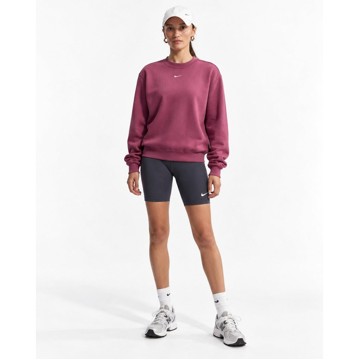 Nike Felpa Girocollo Donna Studio Fleece Medium Weight - IM8098 - Pink Smoke / Sail - vista 1
