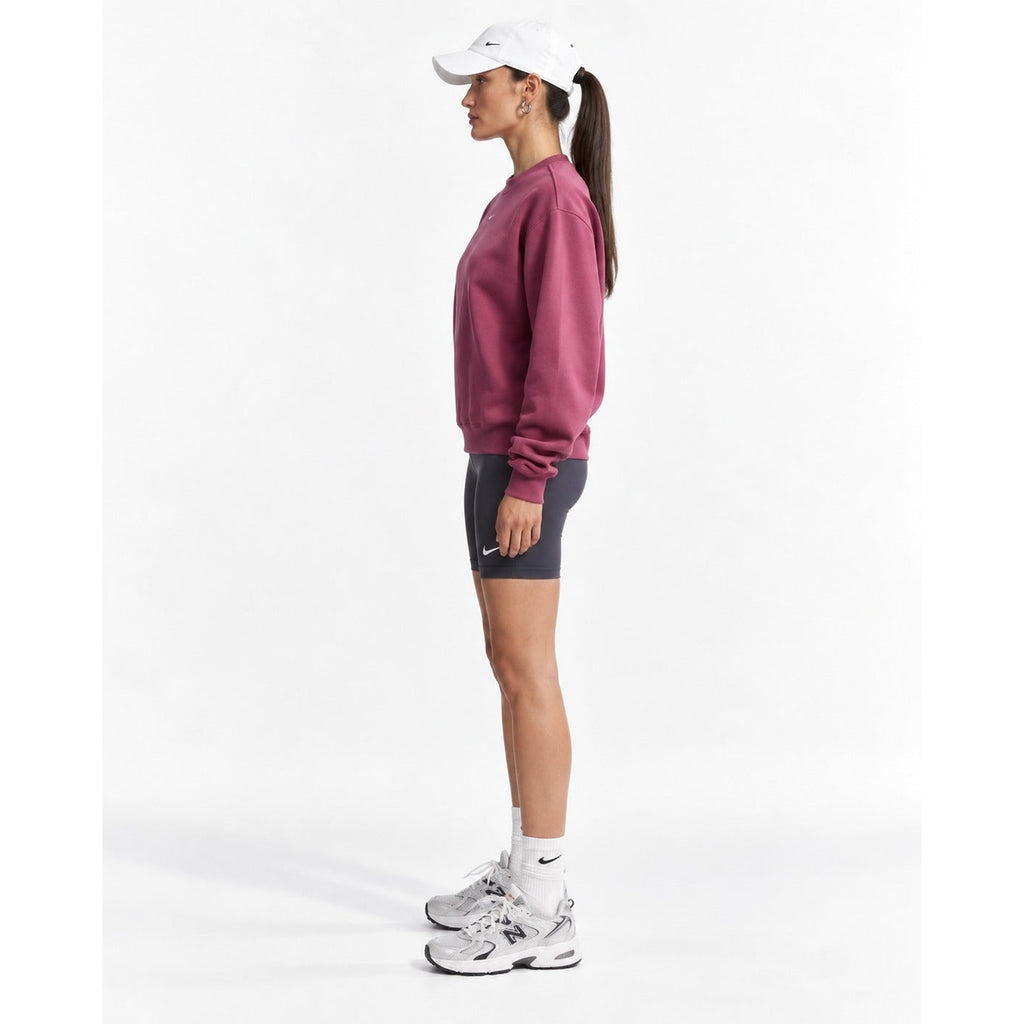 Nike Felpa Girocollo Donna Studio Fleece Medium Weight - IM8098 - Pink Smoke / Sail - vista 2