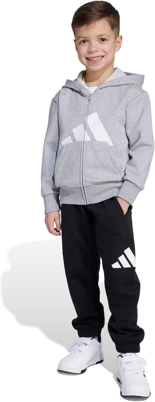 Adidas tuta full zip 3 Striper Essential Full Logo per bambini