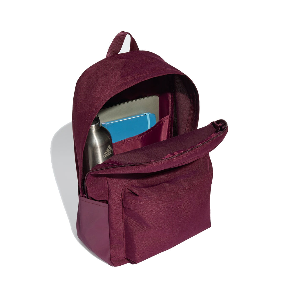 Adidas Zaino Unisex Classic 3 Bar Logo - KQ6741 - Maroon/Black - vista 3