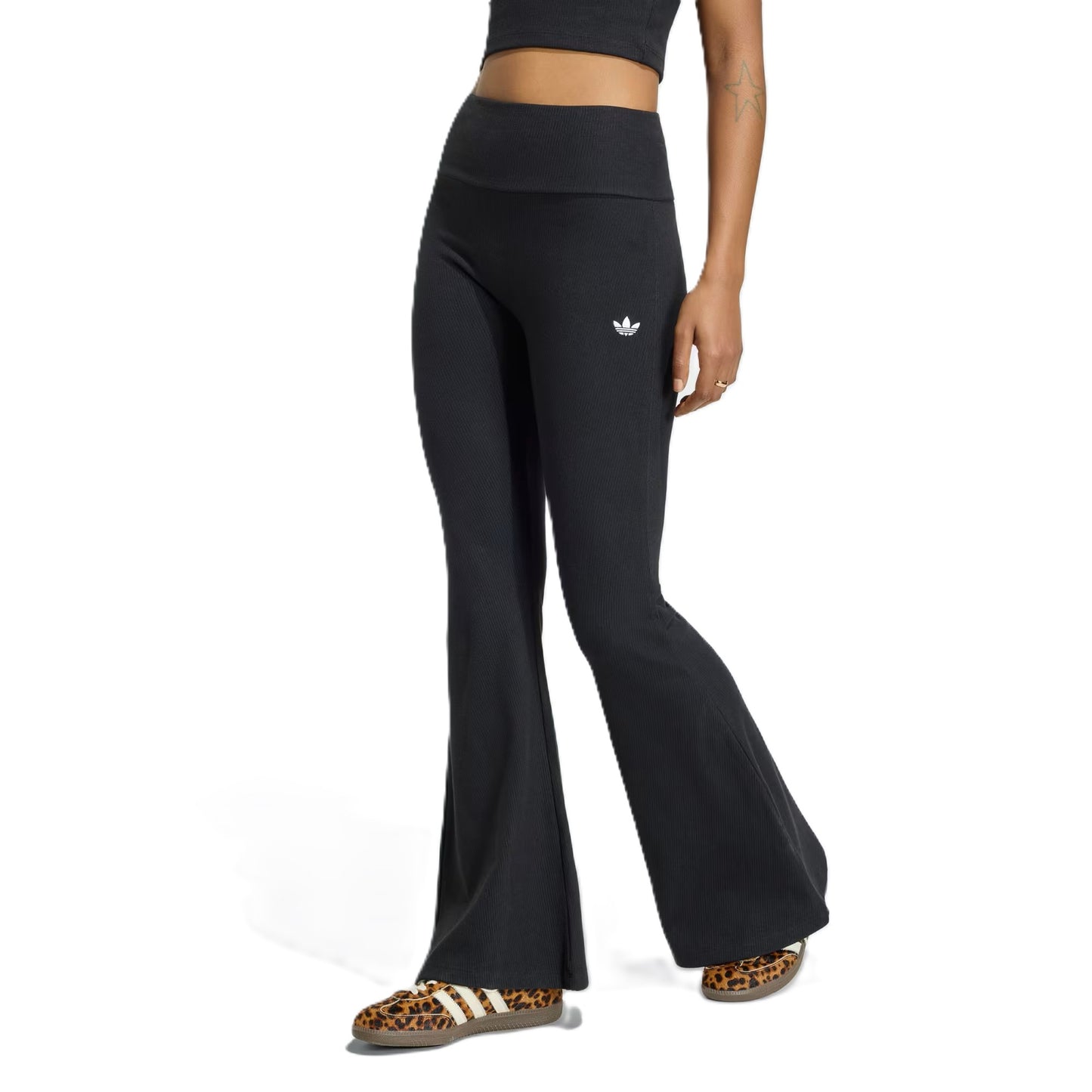 Adidas Leggings Donna ESSENTIALS Svasati con lavorazione a coste