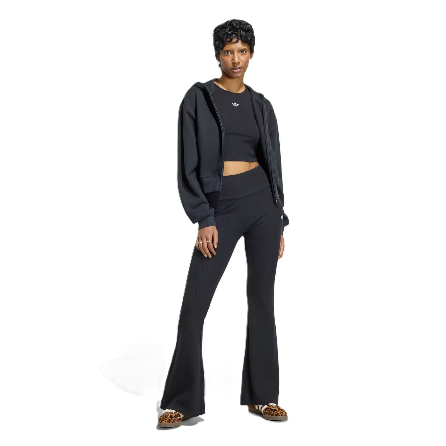 Adidas Leggings Donna ESSENTIALS Svasati con lavorazione a coste