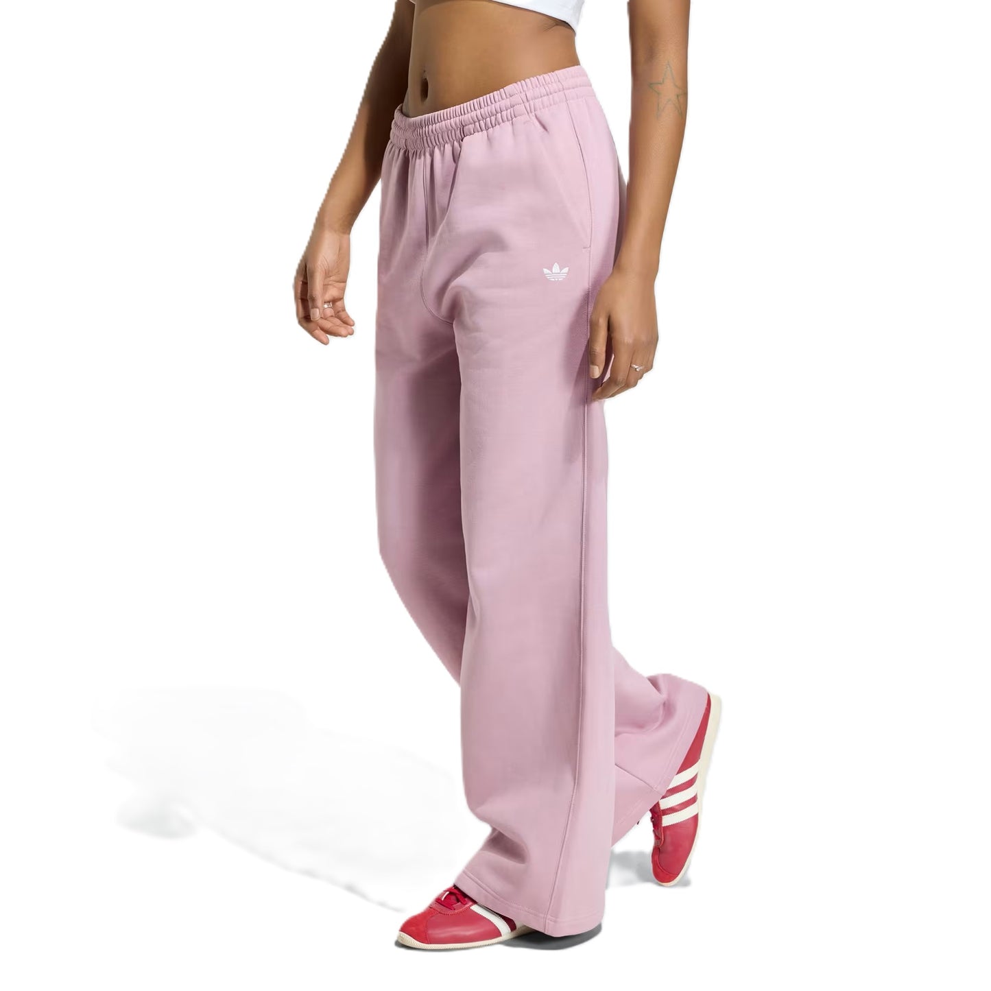 Adidas ESSENTIALS Pantalone Donna a Gamba Larga in Felpa