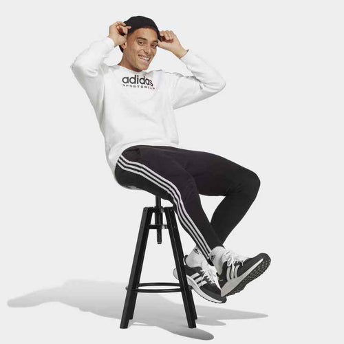 Adidas Pantaloni Uomo - ESSENTIALS SINGLE JERSEY 3-Stripe - IC0044 - Spoorty