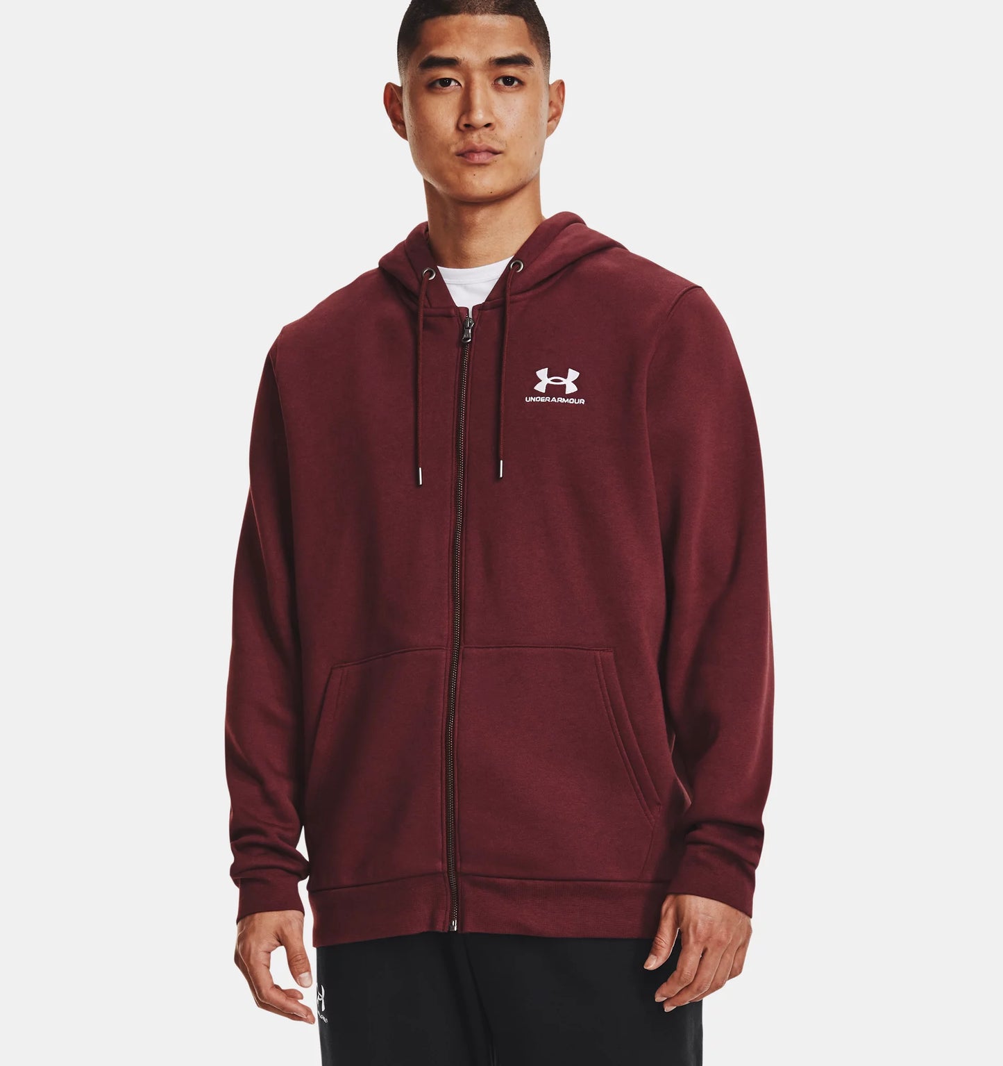 Under Armour Felpa con cappuccio da uomo - UA Essential Fleece Full Zip - 1373881