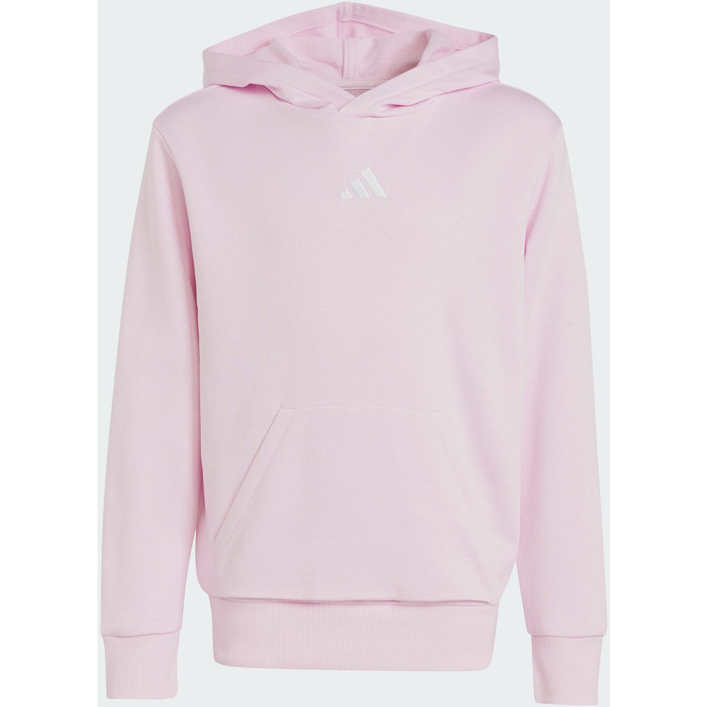 Adidas Felpa con Cappuccio Junior Essentials Small Logo - JC9773 - Rosa chiaro / Bianco - vista principale