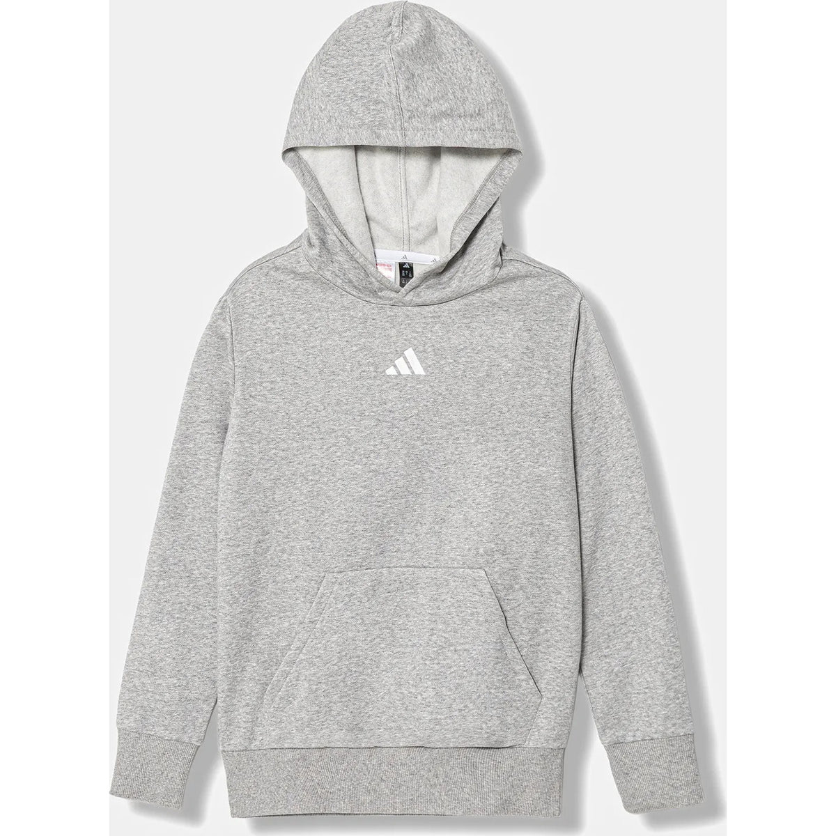 Adidas Felpa con Cappuccio Junior Essentials Small Logo - JV9995 - Grigio mélange / Bianco - vista principale