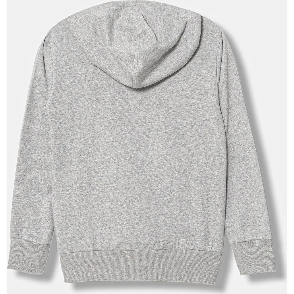 Adidas Felpa con Cappuccio Junior Essentials Small Logo - JV9995 - Grigio mélange / Bianco - vista 2