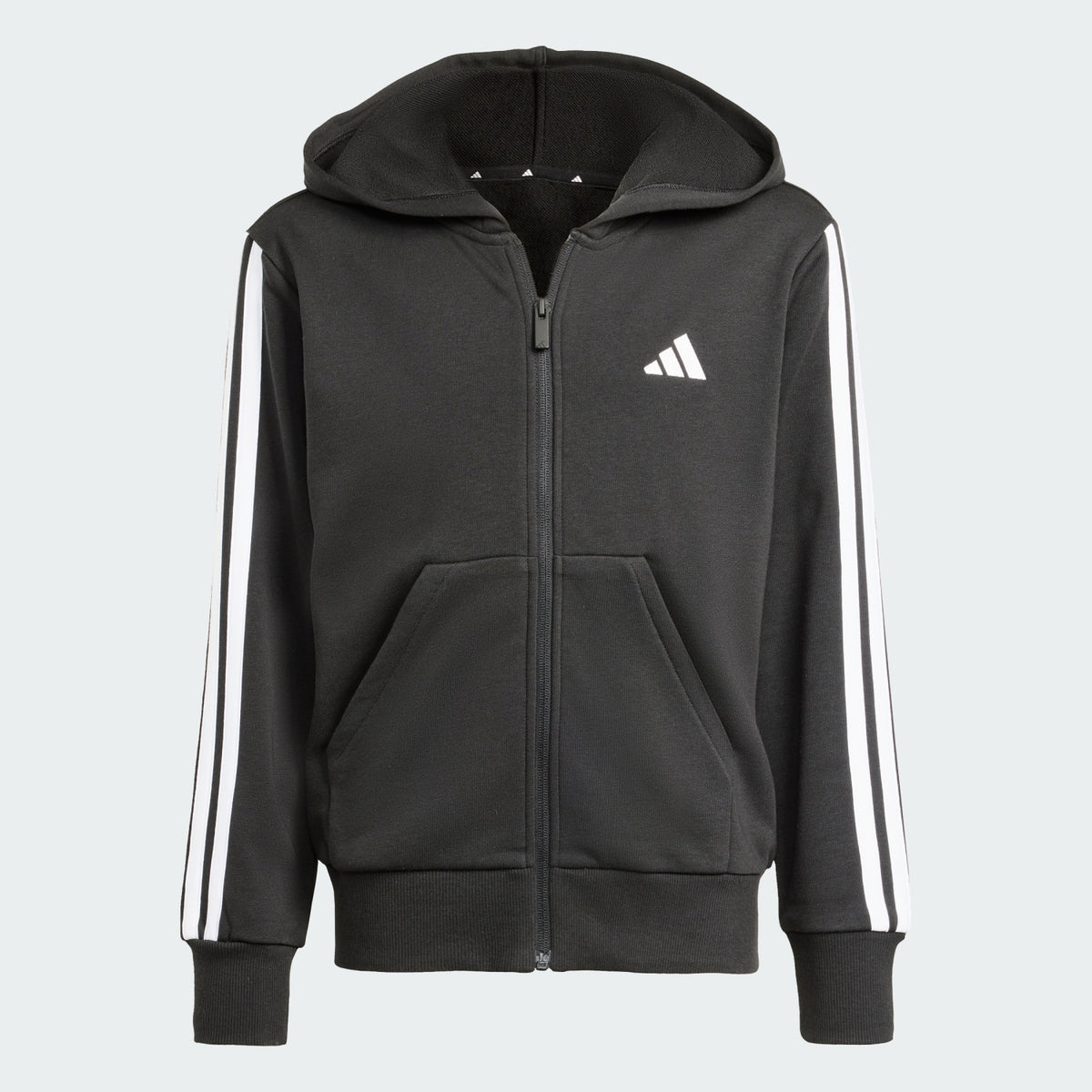 Adidas Felpa Ragazza Essentials 3-Stripes con Zip - KC8735 - vista principale