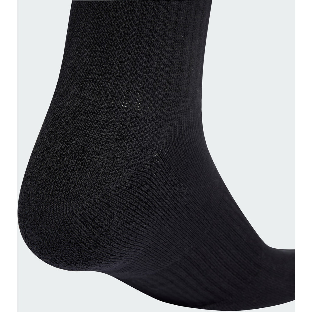 Adidas Calzini Unisex 3-Stripes Cushioned Crew 3 Paia - KC9641 - Nero / Bianco - vista 3
