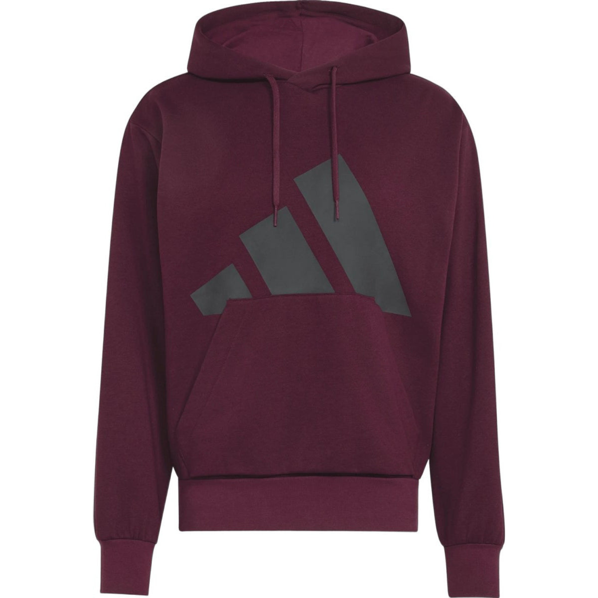 Adidas Felpa con Cappuccio Uomo Essentials Big Logo - KF2343 - Bordeaux / Nero - vista principale