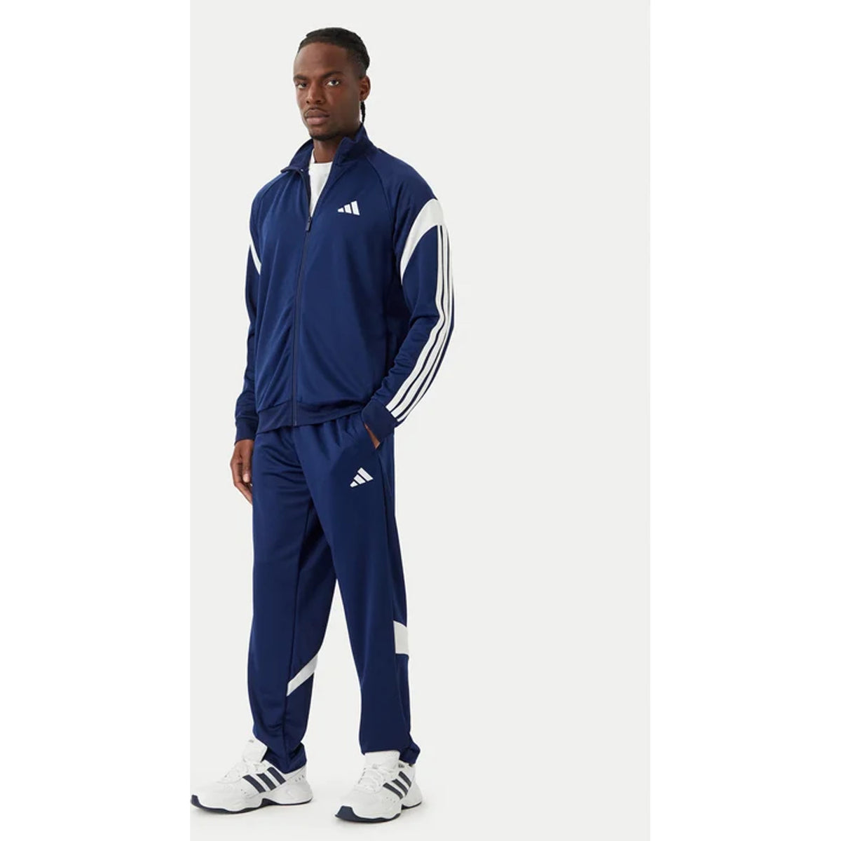 Adidas Tuta Uomo Teamsport - KF4161 - Blu scuro / Bianco - vista principale