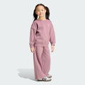 Adidas Loose Crew Top & Wide Leg Pants Set Magic Mauve - dettaglio indossato
