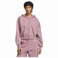 Adidas Essentials Fleece Full-Zip Cropped Hoodie Magic Mauve - fronte