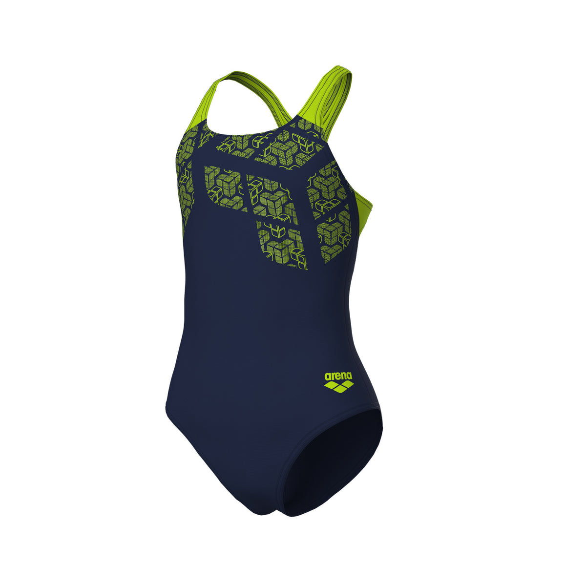 Arena Kikko Swim Pro Back 002878 - 560 - NAVY-ARTIC LIME - vista frontale
