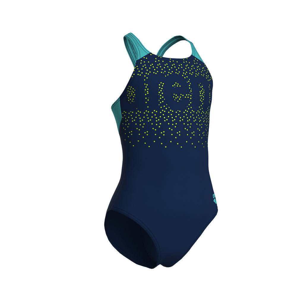 Arena Costume intero Bambina Painterly V Back - 011756 - 780 - NAVY-WATER - seconda vista