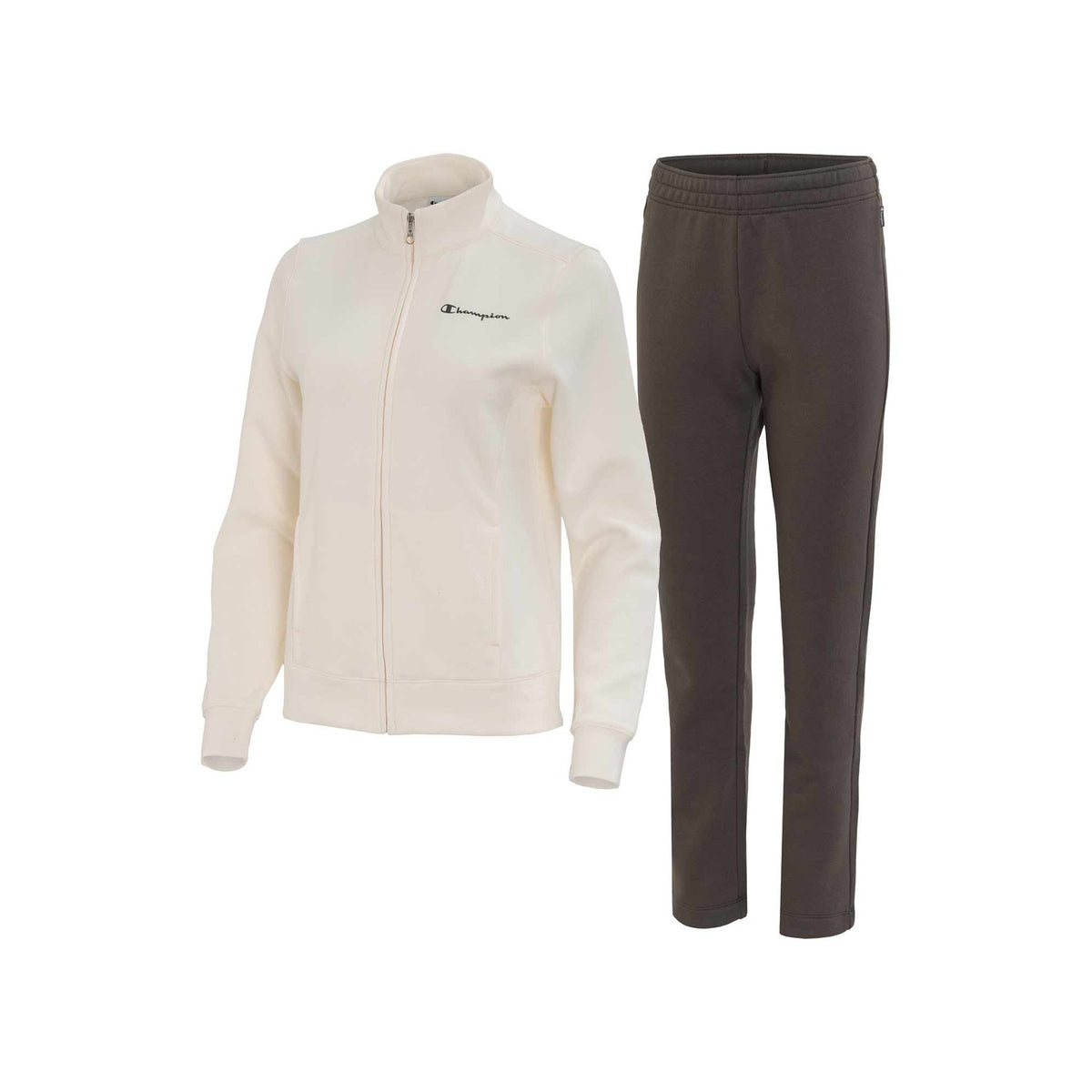 Champion Tuta Donna Full Zip Icons - 118289 - Crema / Marrone - vista 1